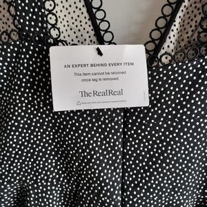 Monique Lhuillier Designer PolkaDot Cocktail Dress Size 10